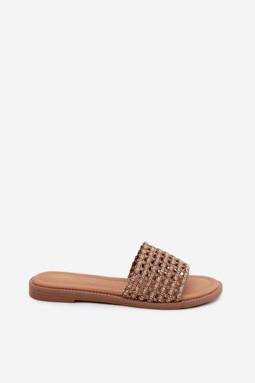 Brūnas čības ar spīdīgām detaļām Fendi
