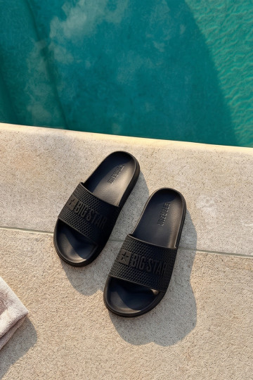 vīriešu čības uz vieglas zoles Big Star SS174356 melnā krāsā 2