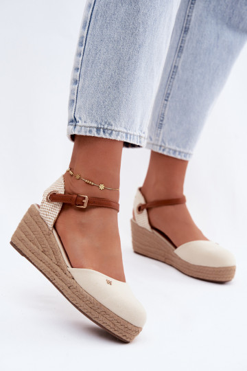 Smilšu krāsas espadrilles ar platformu 2