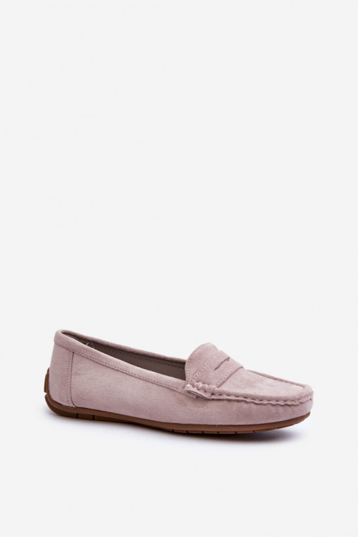 Elegantiķi violeti zamša mokasīni Lenvie