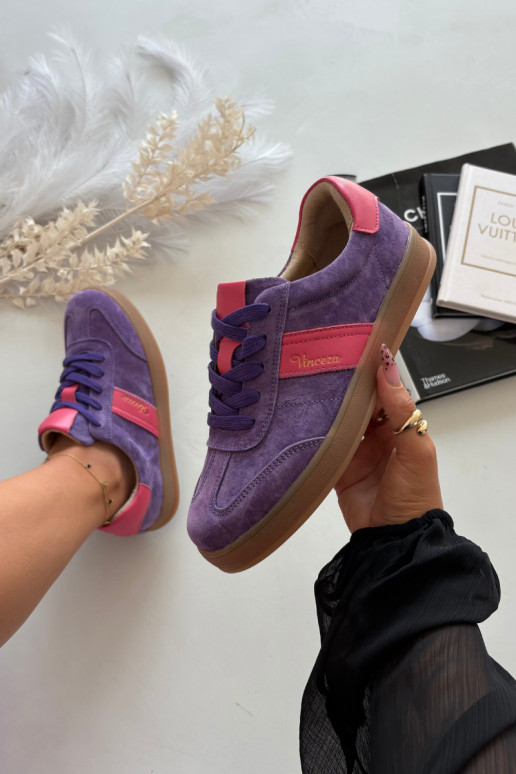 Violetas sieviešu zamša sporta apavi Vinceza 79576
