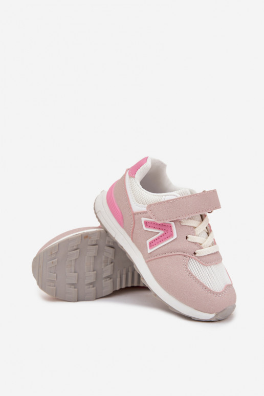 Rozā bērnu sporta apavi ar Velcro aizdari Galisse