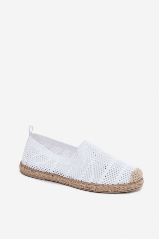 Caurspīdīgas baltas espadrilles Candessa