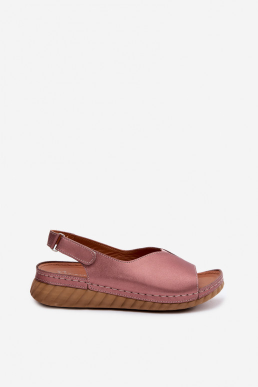 Rozā zelta platformas sandales Tai turiciejka L7633-25