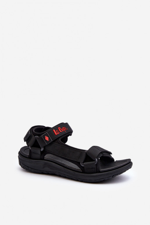 Sieviešu sandales ar lipīgām aizdares melnā krāsā Lee Cooper LCIN-26-34-4423L