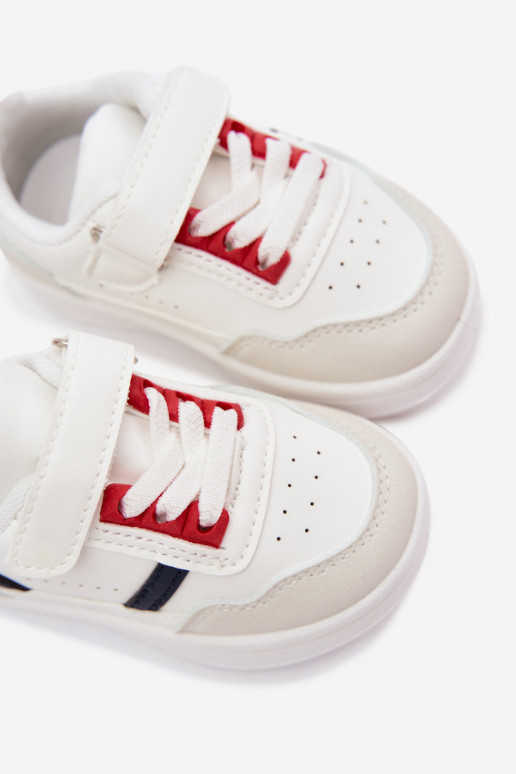 Bērnu sporta apavi ar velcro baltā krāsā Tailva