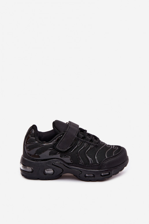 Bērnu sporta apavi ar velcro melnā krāsā Rider