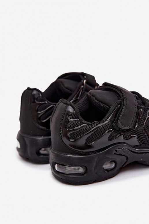 Bērnu sporta apavi ar velcro melnā krāsā Rider