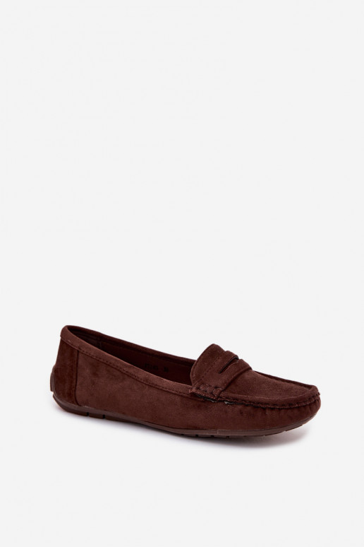 Elegantiški zamšādas mokasīni šokolādes krāsā Lenvie