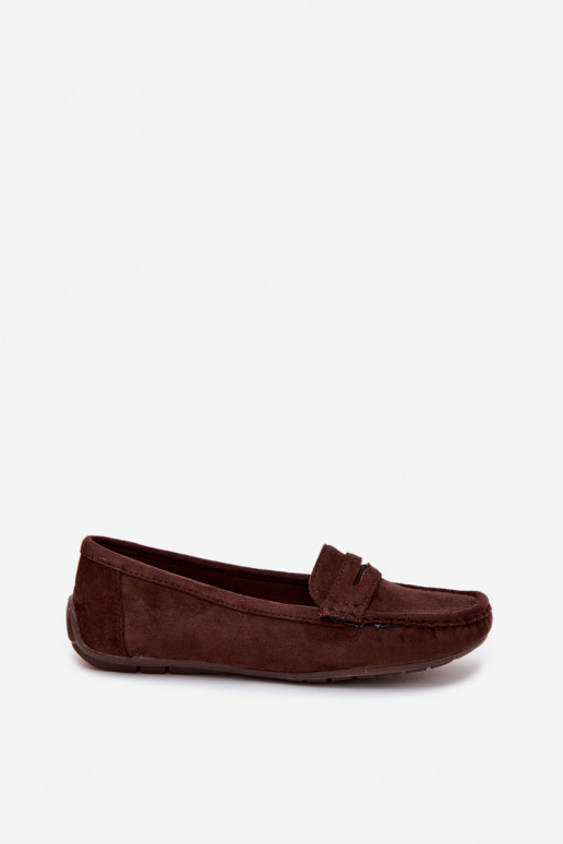 Elegantiški zamšādas mokasīni šokolādes krāsā Lenvie