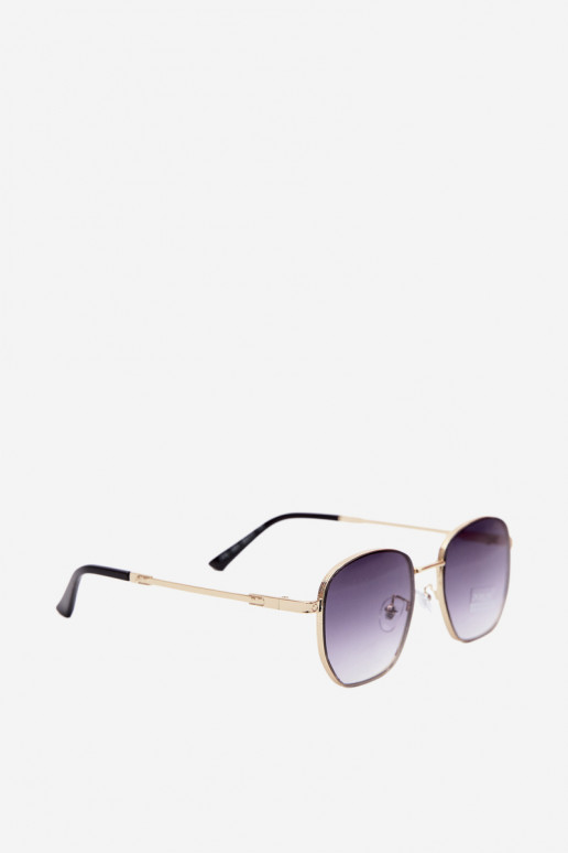 Saulesbrilles ar UV 400 filtru melnā un zelta krāsā