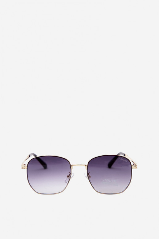 Saulesbrilles ar UV 400 filtru melnā un zelta krāsā