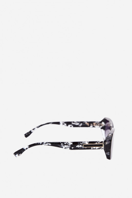 Sieviešu saulesbrilles ar UV filtru melnā krāsā ar marmora efektu