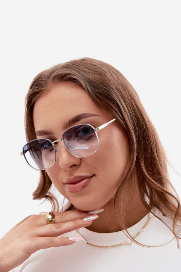 Saulesbrilles ar plānām rāmēm UV 400 zila krāsā