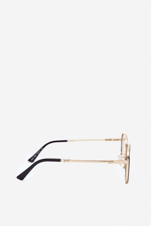 Saulesbrilles ar plānām rāmēm UV 400 dzeltenā krāsā