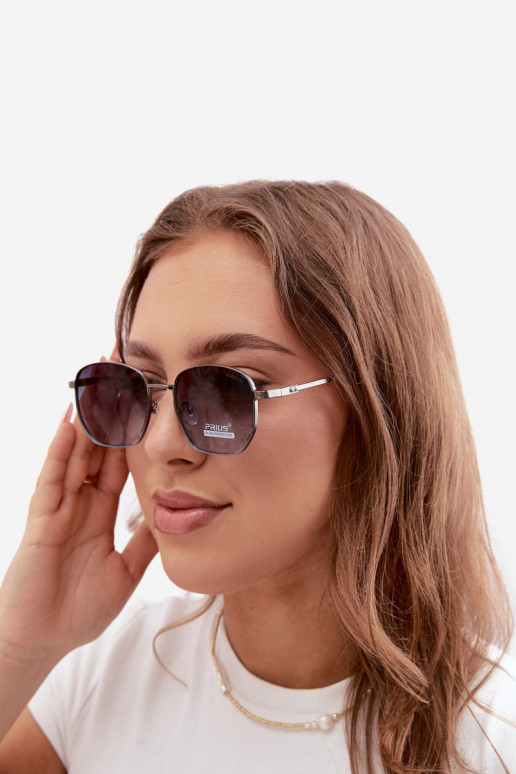 Saulesbrilles ar plānām rāmēm UV 400 tumši zila krāsā