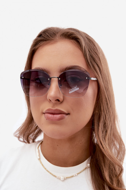 Bezrāmju saulesbrilles ar UV 400 filtriem melnā krāsā