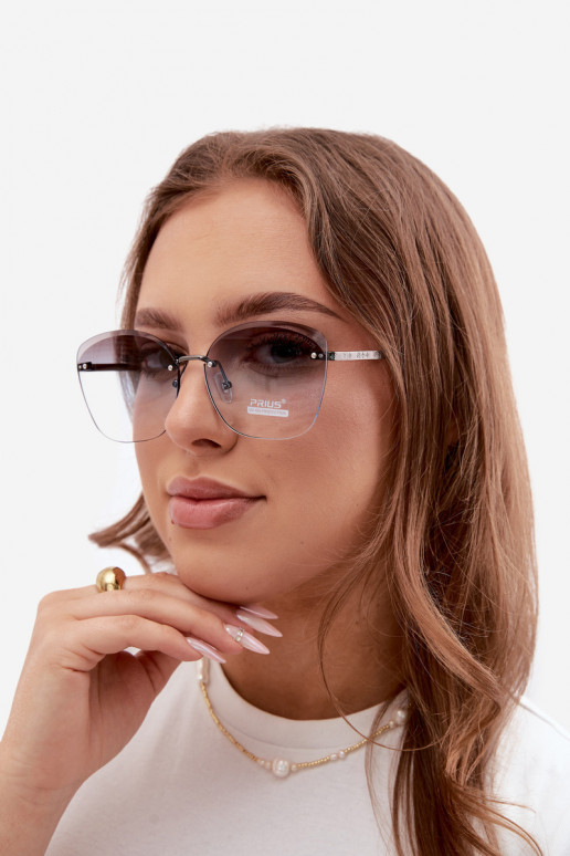 Bezrāmju saulesbrilles ar UV 400 filtriem zila krāsā