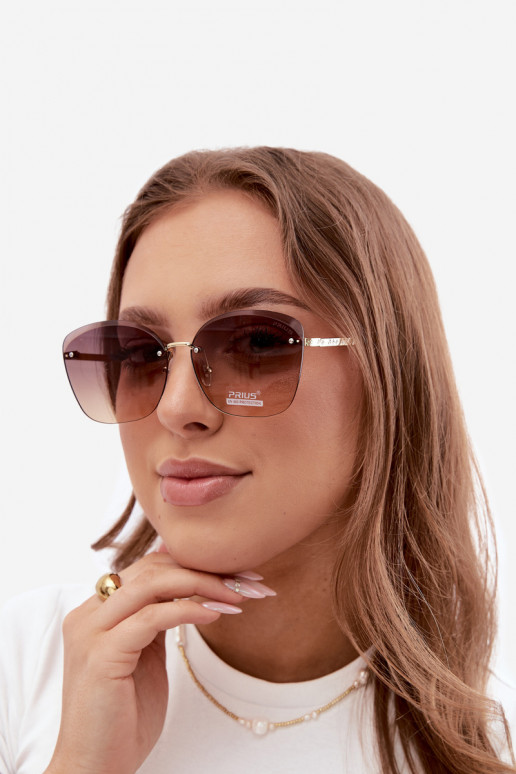 Bezrāmju saulesbrilles ar UV 400 filtriem brūnā krāsā