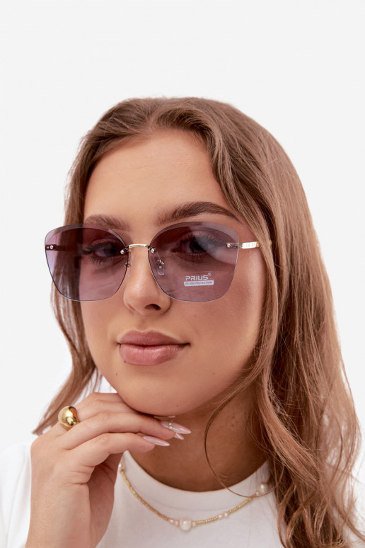 Saulesbrilles bez rāmja ar UV 400 filtru violetas