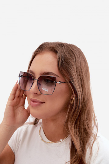 Bezrāmju saulesbrilles kaķa acs zili ar UV 400 filtriem