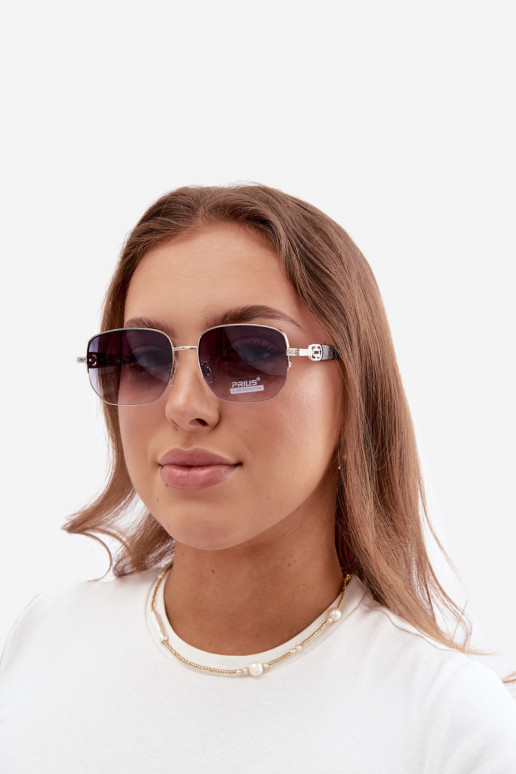 Saulesbrilles ar plāniem rāmjiem un UV filtriem pelēki-melni