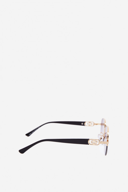Saulesbrilles ar plānām rāmēm un UV filtru, zelta-melnas