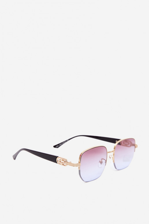 Saulesbrilles ar plānām rāmēm un UV filtru, purpura