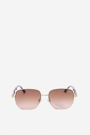 Saulesbrilles ar plānām rāmēm un UV filtru, rozā 2