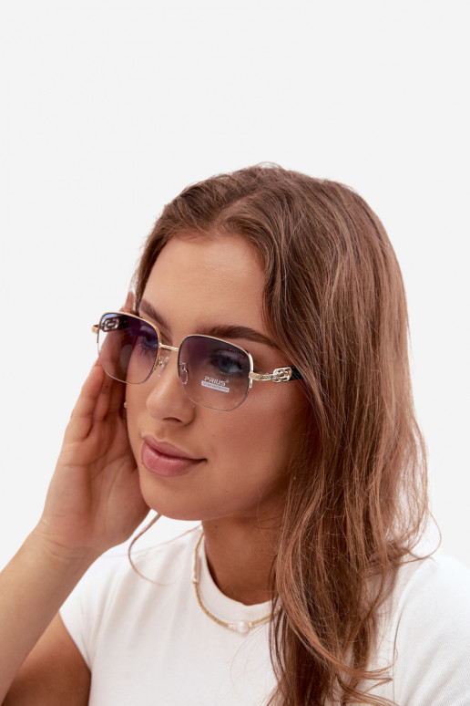 Saulesbrilles ar plānām rāmēm un UV filtru, zilas