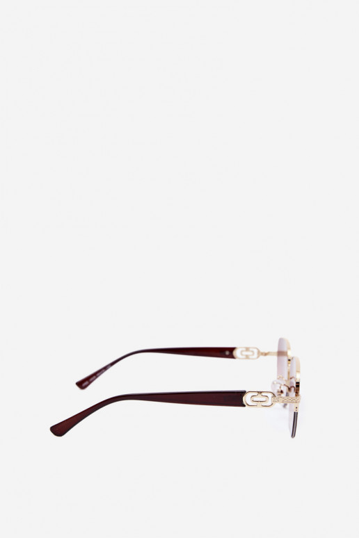 Saulesbrilles ar plānām rāmēm un UV filtru, brūnas