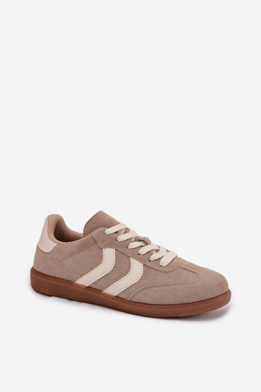 Beige sieviešu sneakeri no mākslīgās zamšā Jesavella