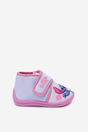 Bērnu čības ar velcro STITCH rozā 2