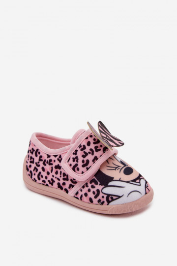 Bērnu čības ar velcro MINNIE MOUSE rozā