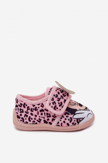 Bērnu čības ar velcro MINNIE MOUSE rozā 2