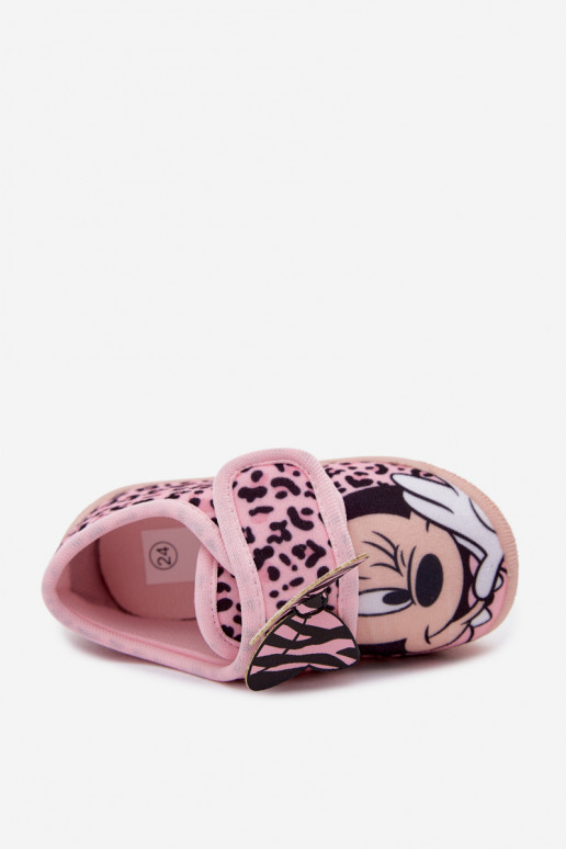 Bērnu čības ar velcro MINNIE MOUSE rozā