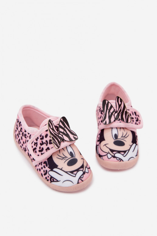 Bērnu čības ar velcro MINNIE MOUSE rozā