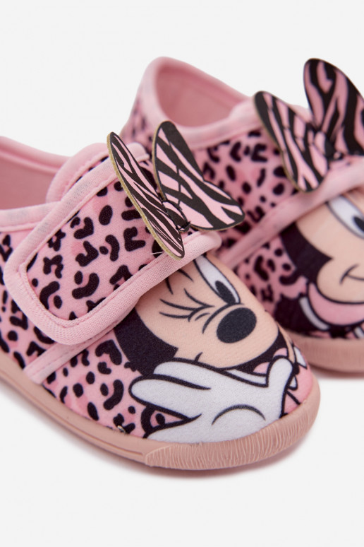 Bērnu čības ar velcro MINNIE MOUSE rozā