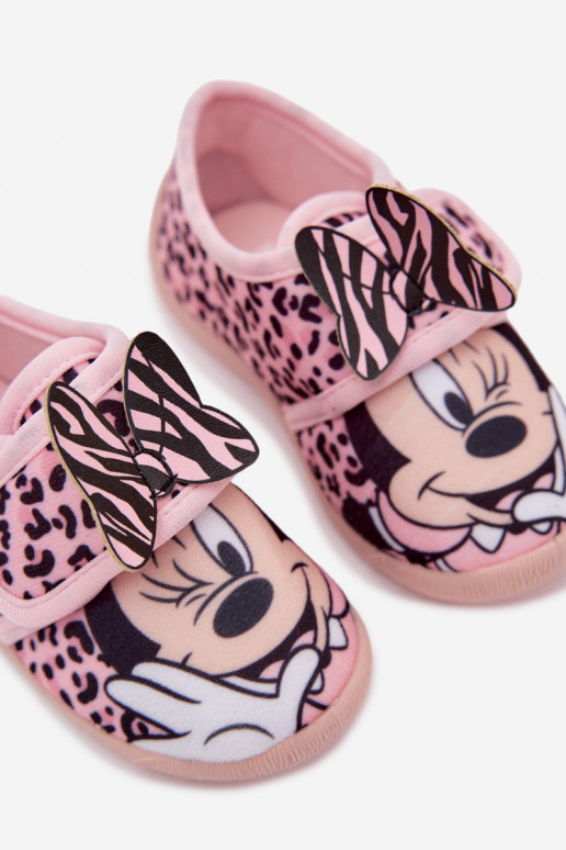 Bērnu čības ar velcro MINNIE MOUSE rozā