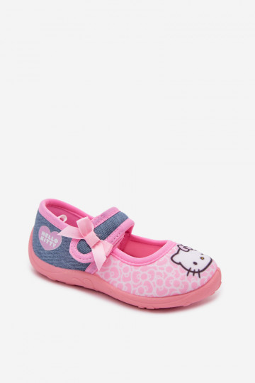Bērnu čības ar velcro HELLO KITTY rozā