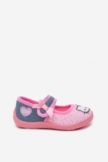 Bērnu čības ar velcro HELLO KITTY rozā 2