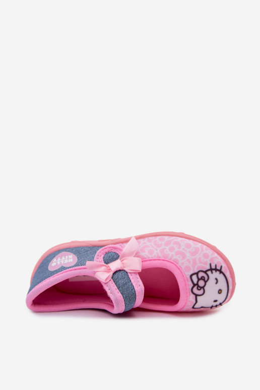 Bērnu čības ar velcro HELLO KITTY rozā