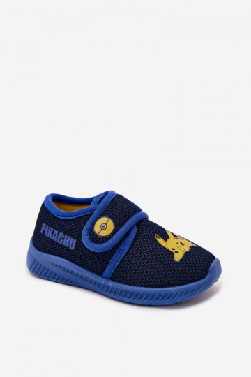 Zēnu čības ar velcro Pikachu tumši zili