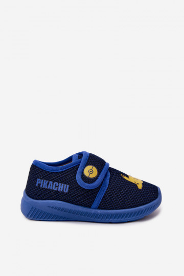 Zēnu čības ar velcro Pikachu tumši zili 2