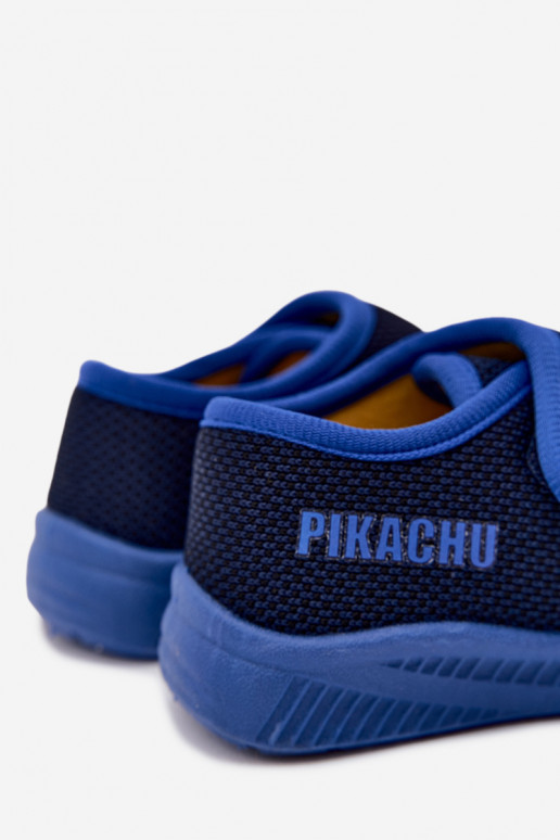 Zēnu čības ar velcro Pikachu tumši zili