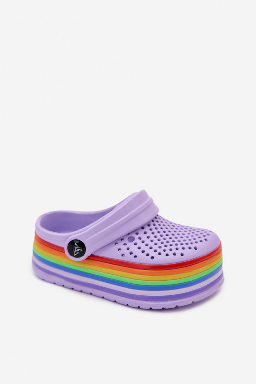 Gaismas violetas bērnu klumpes ar siksnām Tansy