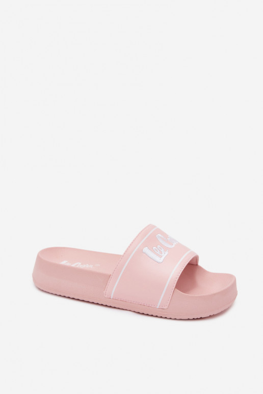 Sieviešu rozā čības ar platformu Lee Cooper