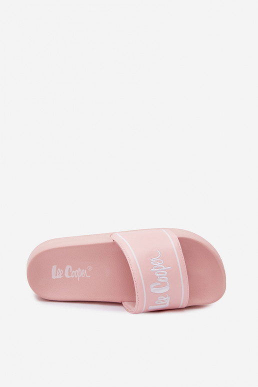 Sieviešu rozā čības ar platformu Lee Cooper
