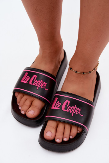 Sieviešu melnas čības ar platformu Lee Cooper 2