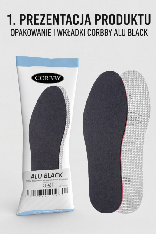 Corbby ALU BLACK Trīsslāņu ieliktņi ar alumīnija foliju